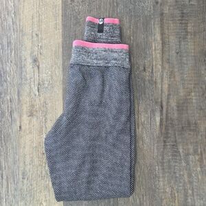 Ivivva Charcoal and Pink Kids Leggings